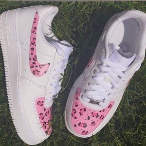 Pink Cheetah Print Custom Air Force 1